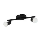 Eglo Loftlampe Buzz-LED Stål Sort 2x2.8W 2x250lm - 830 Varm Hvid | IP20 - Inkl. 2x GU10