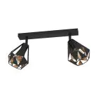 Eglo Loftlampe Carlton 7 Stål Sort Kobber | IP20 - Egnet til 2x E27 