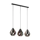 Eglo Pendel Lampe Carlton 1 Sort, Kobber | Egnet til 3x E27