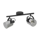 Eglo Loftlampe Berregas Stål Sort Krom | IP20 - Egnet til 2x E27 