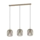 Eglo Pendel Lampe Romazzina Stål Slebet | IP20 - Egnet til 3x E27 