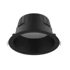 Noxion LED Downlight Hera Dyb Forsænket Sort 15W 1500lm 80D - 827-830-840 CCT | 176mm - Udsnit 150mm