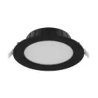 Noxion LED Downlight Hera Flad Forsænket Sort 15W 1500lm 80D - 827-830-840 CCT | 168mm - Udsnit 144mm